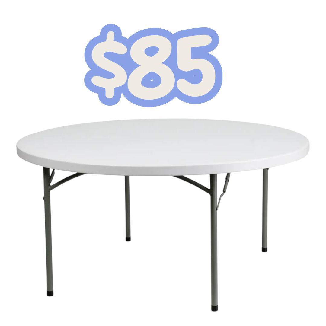 Brand New 60 Inch Round Table $85 each