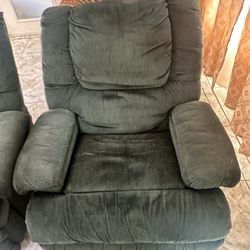 2 Green Recliners