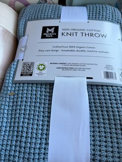 Organic Cotton Knit Throw