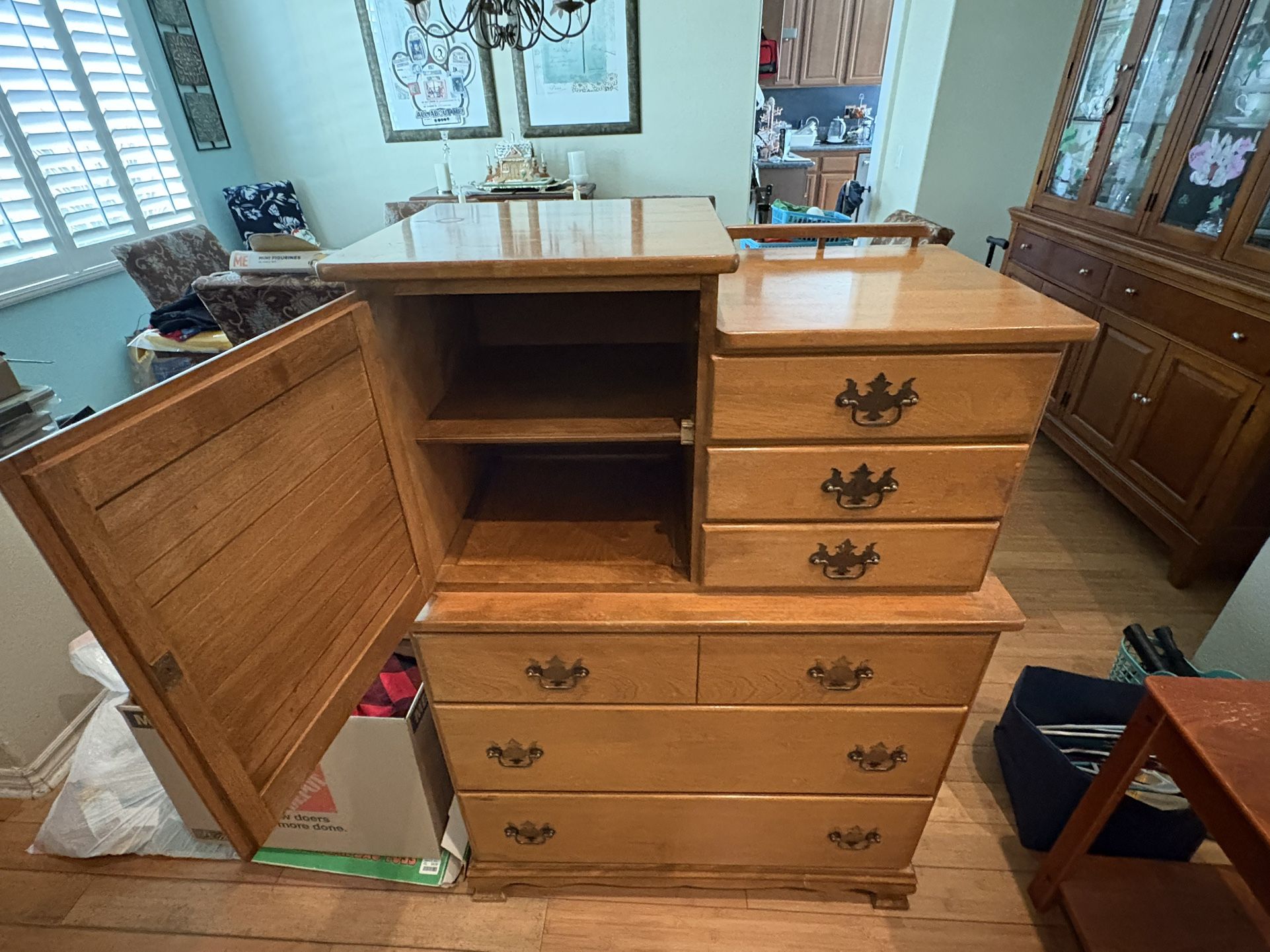 The Unique Vintage Hardwood Dresser