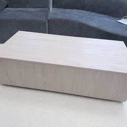 Off white rectangular coffee table