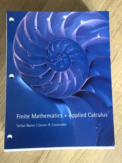 Finite Mathematics And Applies Calculus