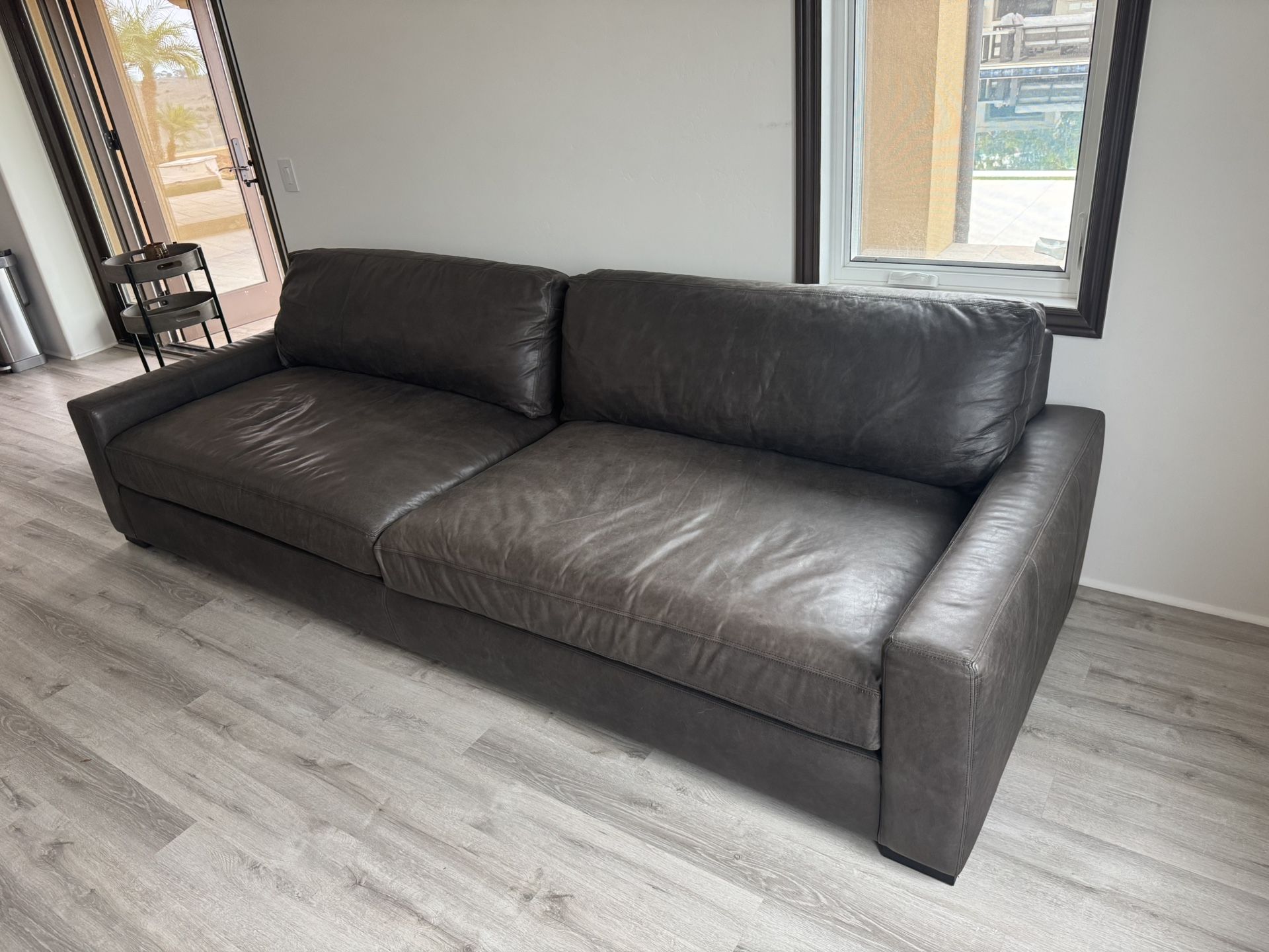 RH RESTORATION HARDWARE - Maxwell 10ft sofa - Italian leather - MINT - 60% OFF