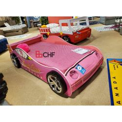 modern  Car Design Twin Size Bed Frame  - Mattress Sold Separately 