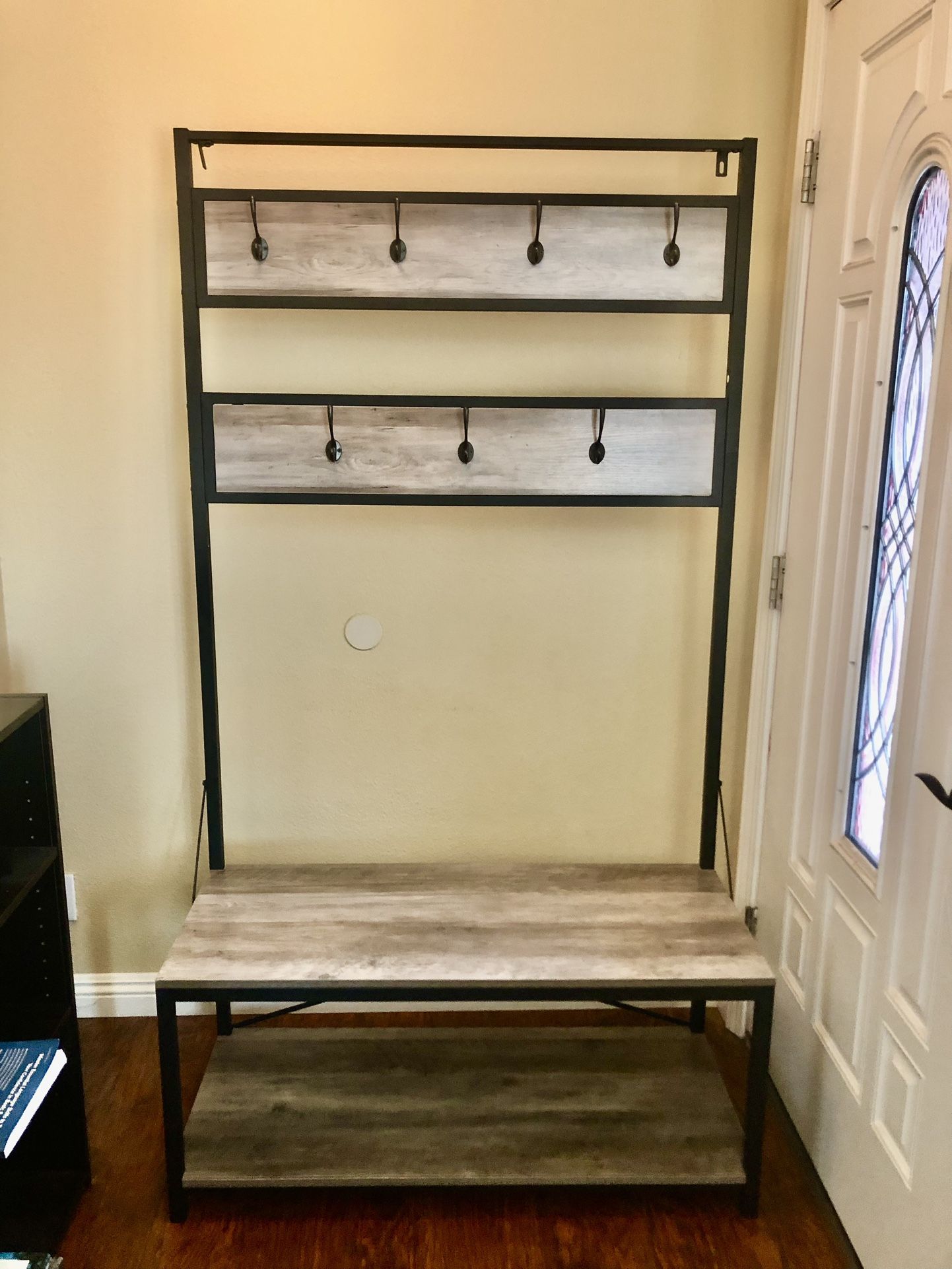 Hall Tree Coat Rack With Shoe Bench Storage
