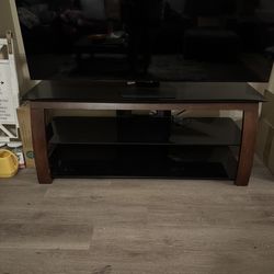 Wood & Glass TV Stand