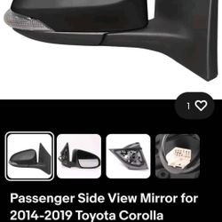 Toyota Corolla Right Side Mirror 
