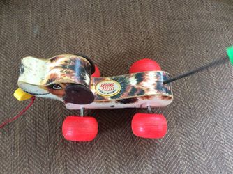 Vintage fisher price little snoopy pull toy