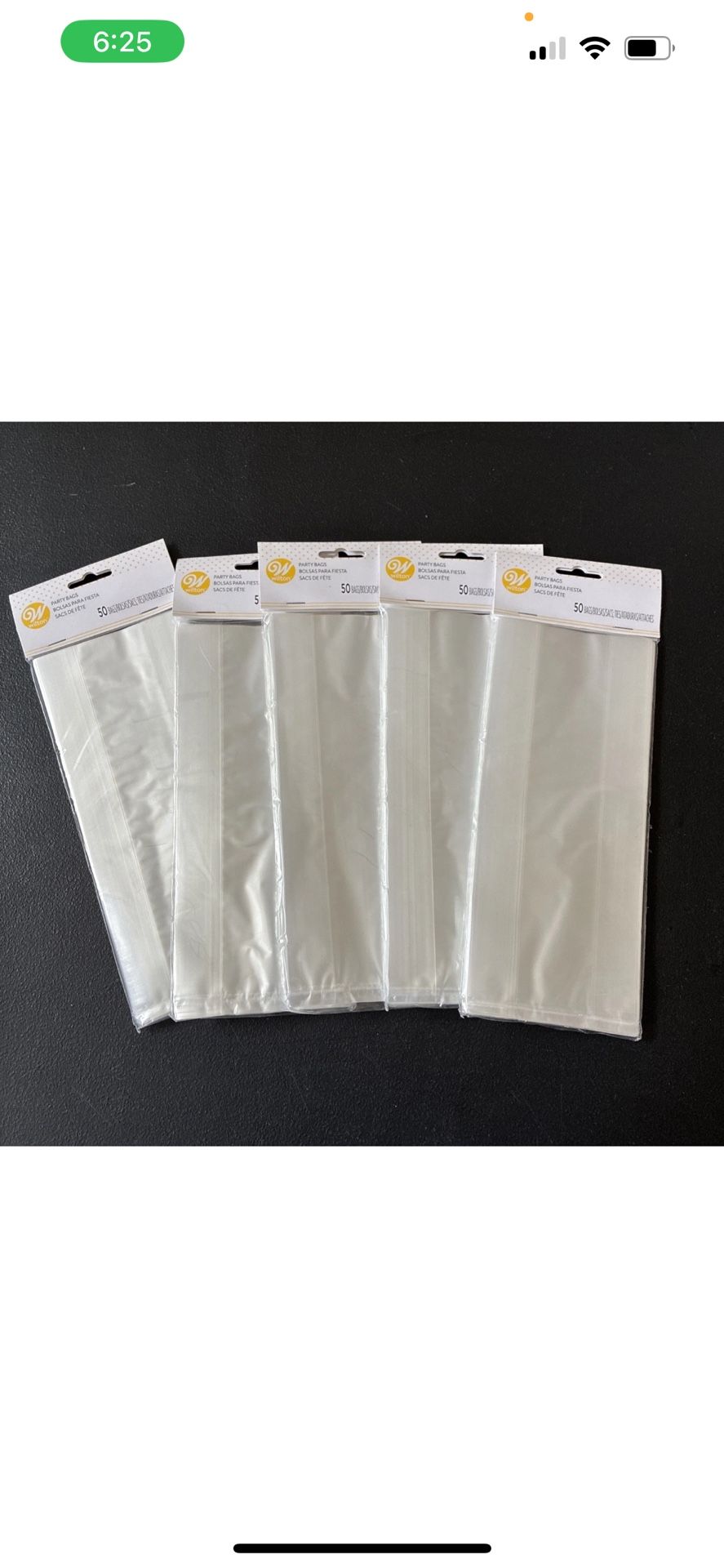 Wilton Clear Treat Party Bags, 4 x 9.5 in., 250 Pack