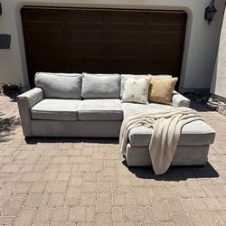  Gray Chaise Sectional Sofa-Living Spaces