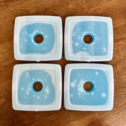 Set of 4 Slim Ice Packs for Lunch Boxes & Personal Coolers