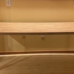 74 x 26 Butcher Block Table With Adjustable Legs