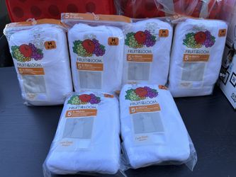 Fruit of the Loom Boys' 5pk Tank Top A-Shirt - White M