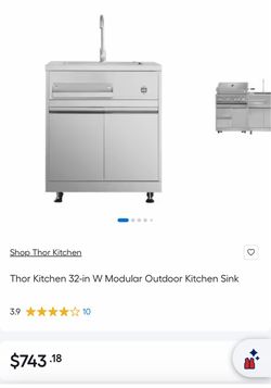 FREE - Thor Kitchen 32-in W Modular Outdoor Kitchen Sink