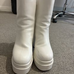 White Platform Boots