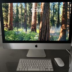 2017 iMac    27”  display  4k resolution    Super fast  Intel core i5 processor     Dedicated graphics 4gb ( good for graphics design editing music ga