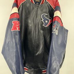 Houston Texans leather jacket 2002 xxl