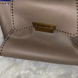 ZAC Zac Posen Leather Grey Hand Bag 