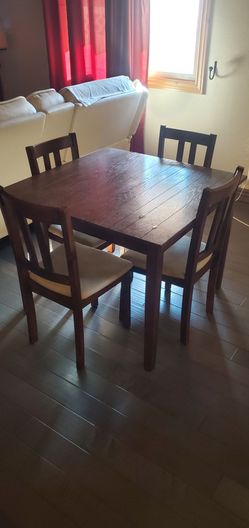 Wood Dining Table w/ 4 Chairs $110
