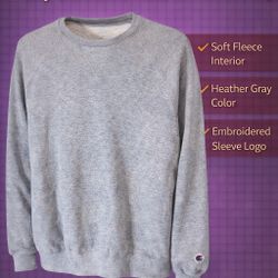 Champion Gray Crewneck Sweatshirt – Size Extra Large 