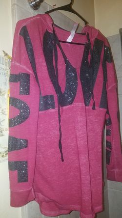 Womens LOVE glitter Hoodie