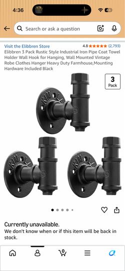 Iron coat hook