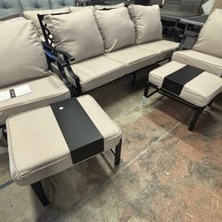 Phi Villa Black 5- Piece Metal Patio Set (NEW)