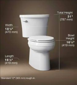 KOHLER
Gleam 12 in. Rough In 2-Piece 1.28 GFP Single Flush Elongated Chair Height Toilet in White with Soft Close Seat