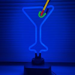 LED Neon Martini Glass Light – Cocktail Bar Sign – Colorful Night Lamp