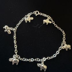 925 Silver Elephant Braclet