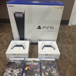  Console Disc Version 3 Games + 2 Controller Bundle