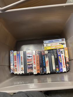 VHS and DVDs $1 per item