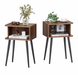 Nightstand Set of 2, Small Bed Side Table for Small Spaces (Barely Used. like New)