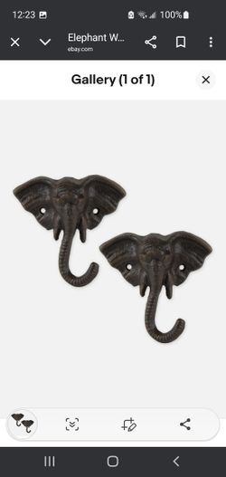Cast Iron Elephant  Hooks