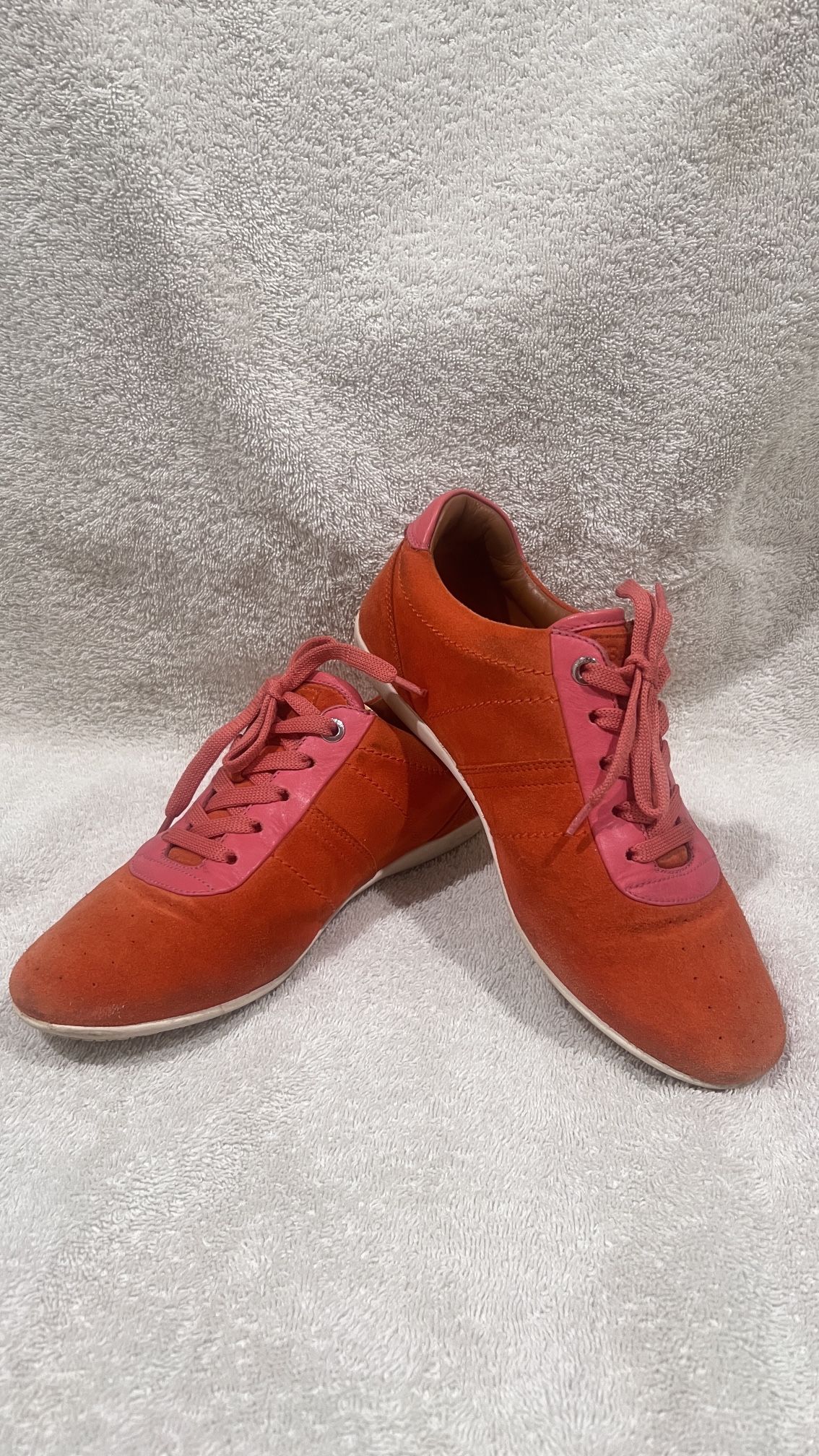 Bally suede leather two tone sneakers