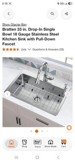 Glacier bay Single basin sink set