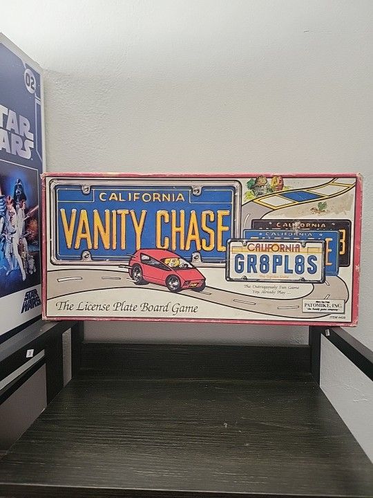 Vtg Patomike 1988 California Vanity Chase License Plate Board Game Complete LN
