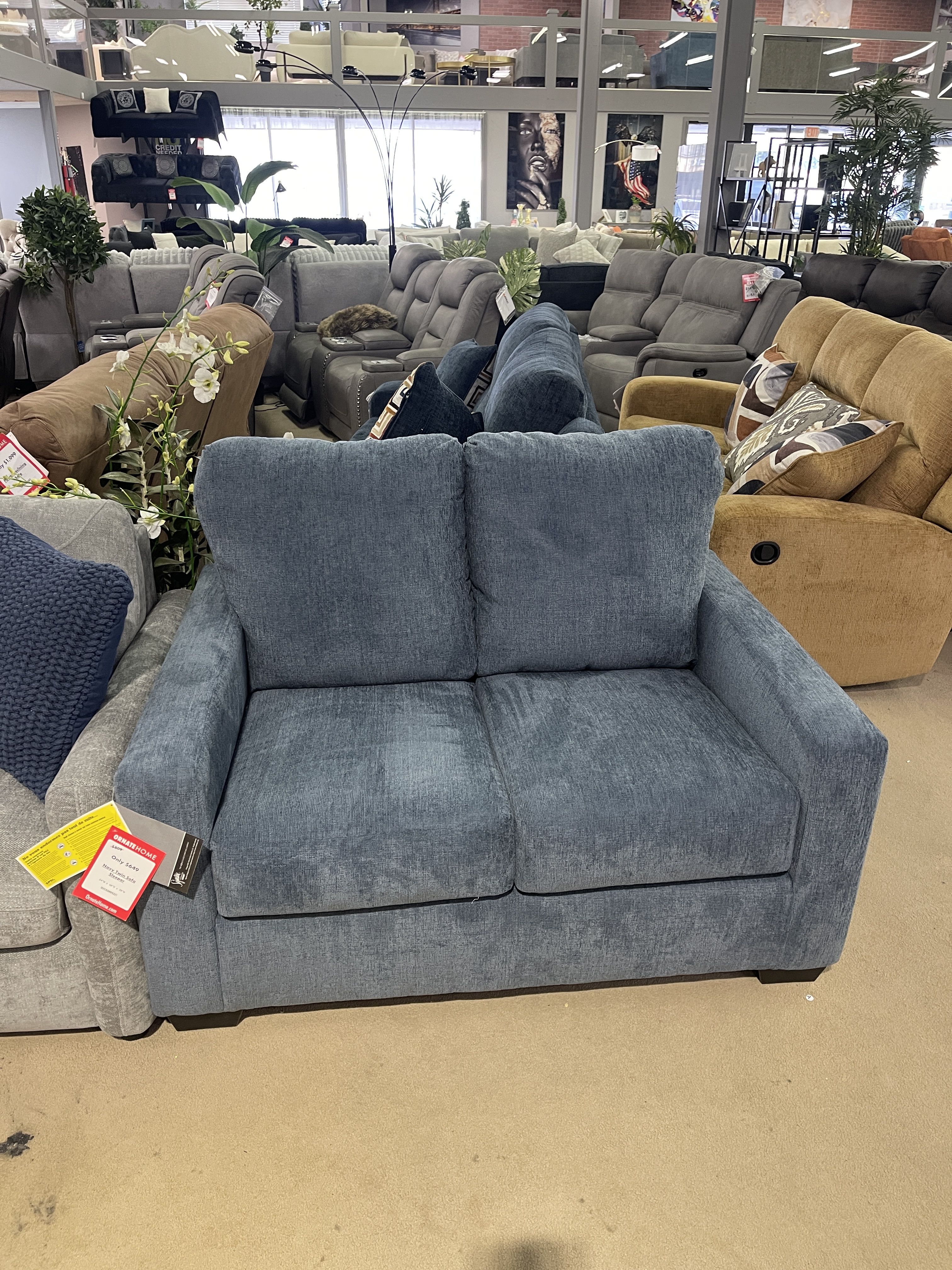 Navy Twin Sofa Sleeper