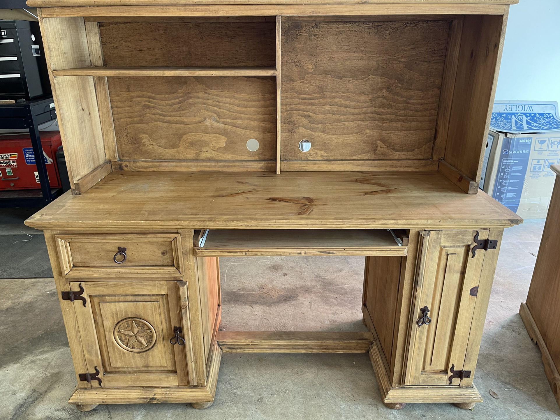 Rustic Desk And Filing Cabinet 