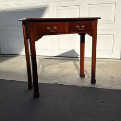 Wooden 2 Drawer Side Table Decor Hallway Catch All Entry Way 