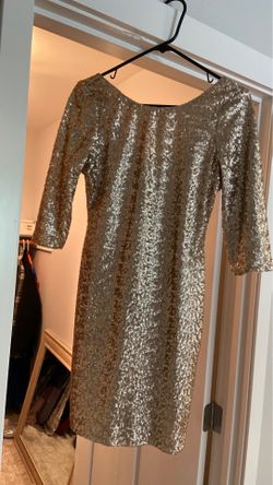 Gold sequin dress