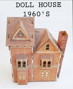 Vintage Rare Cardboard 28"X 22" DOLLHOUSE 1960'S or 1970's Nice!