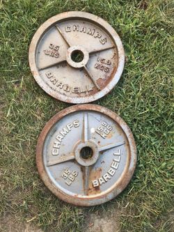 2-35lbs Olympic style weights