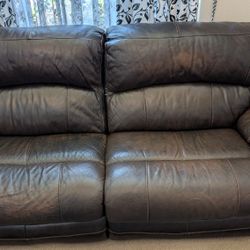 Power Recliner Leather Sofa 
