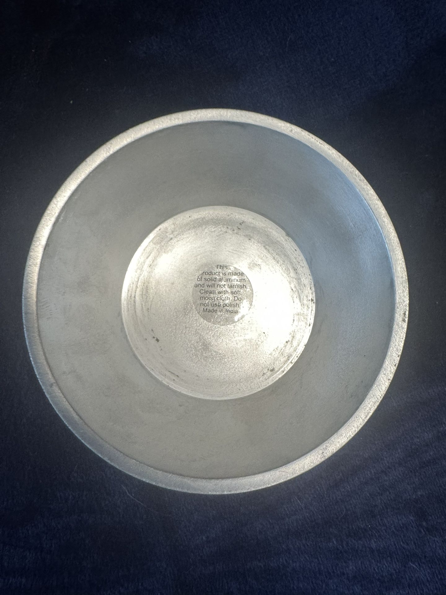 Solid Aluminum Decorative Bowl – Modern Minimalist – Made in India