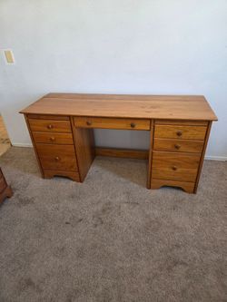Large wooden desk