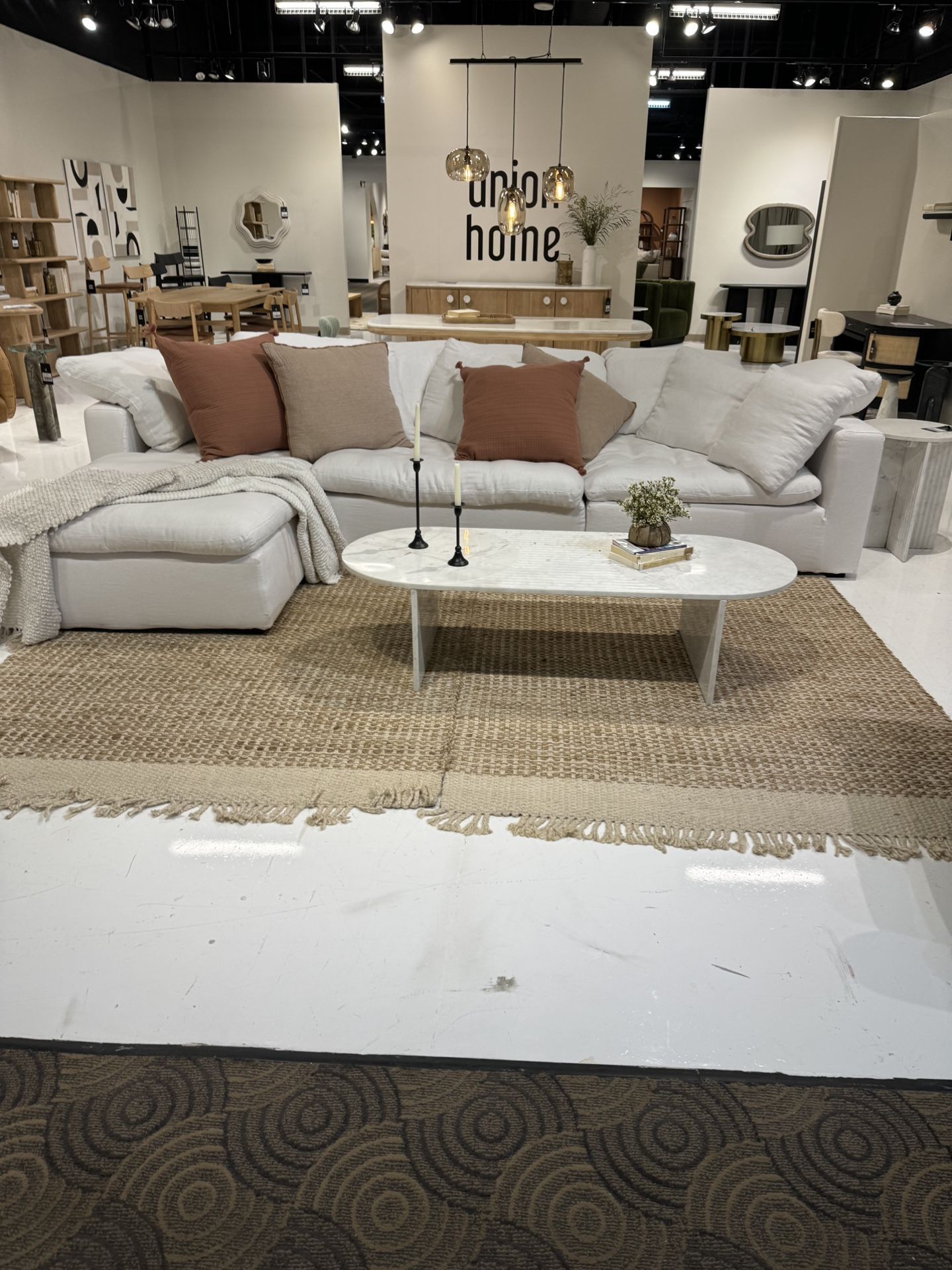 White Sectional Set
