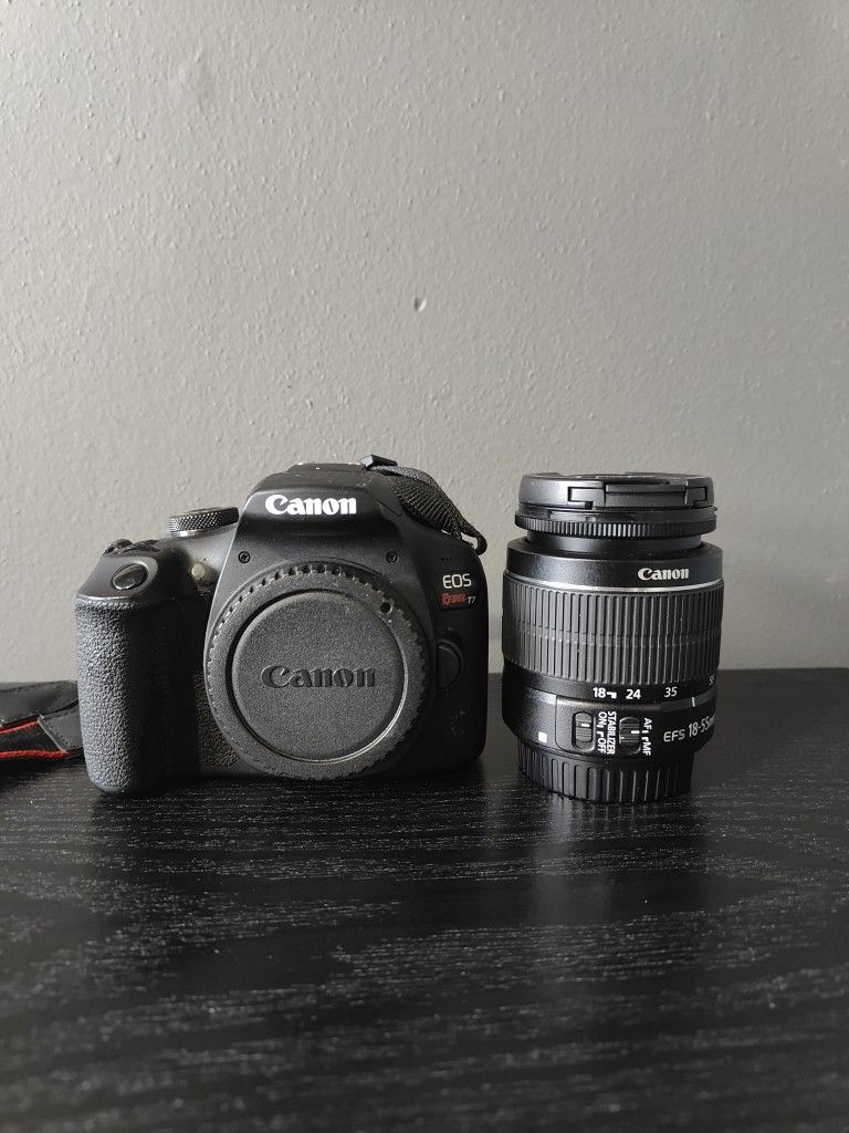 Cannon Rebel T7 DSLR 18-55mm Lens