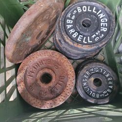 Vintage Standard Barbell Plates 