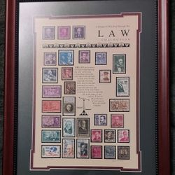 Lawyer Stamp Art Framed/